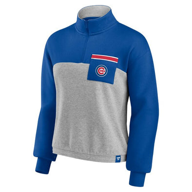 Women's Chicago Cubs Sideline to Side Quarter Zip Sweatshirt