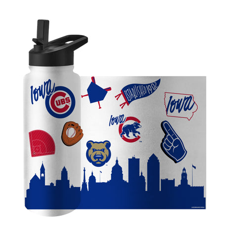 Iowa Cubs 34oz Quencher Water Bottle