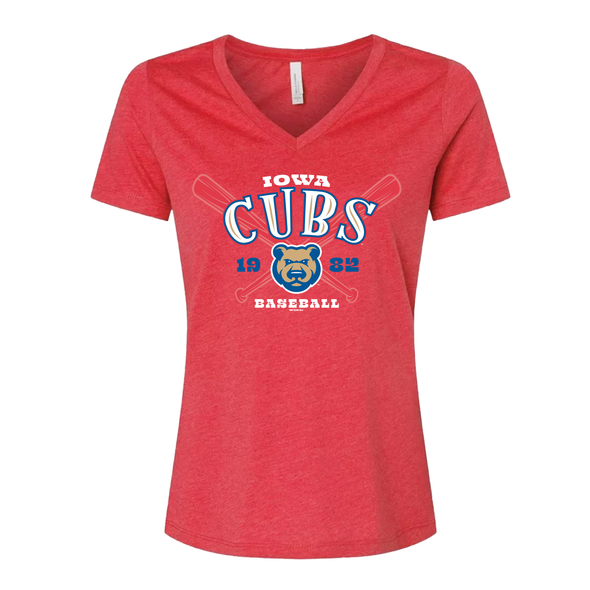 Iowa Cubs Women's Red Roost V-Neck