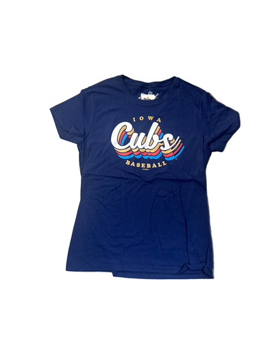 Iowa Cubs Women's Retro Navy Tee