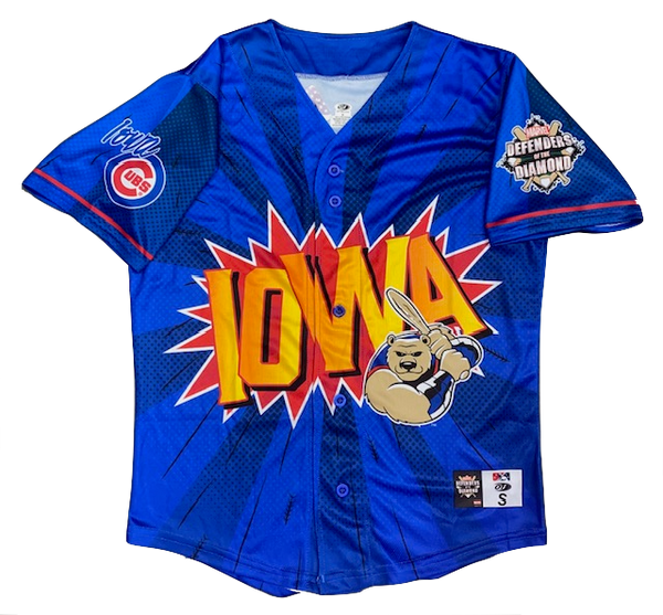 Men's Marvel Defenders of the Diamond Replica Jersey – Iowa Cubs Official  Store