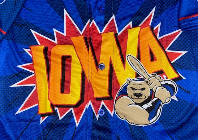 Men's Marvel Defenders of the Diamond Replica Jersey – Iowa Cubs