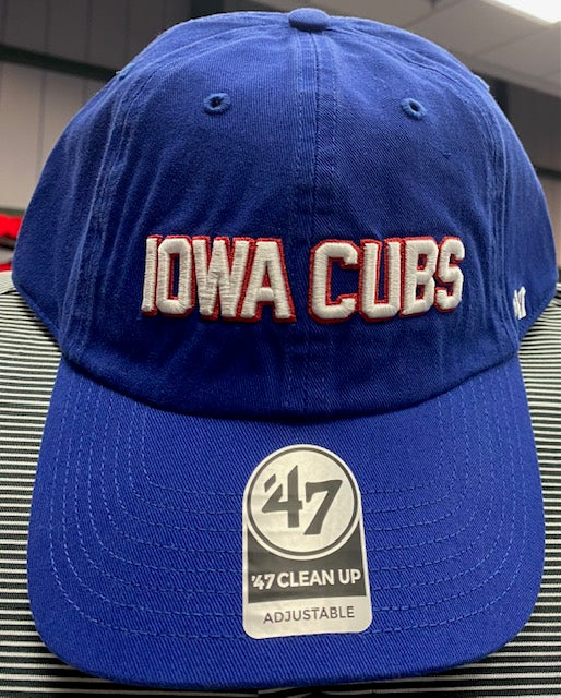 Men's Iowa Cubs Script Clean Up Cap, Royal
