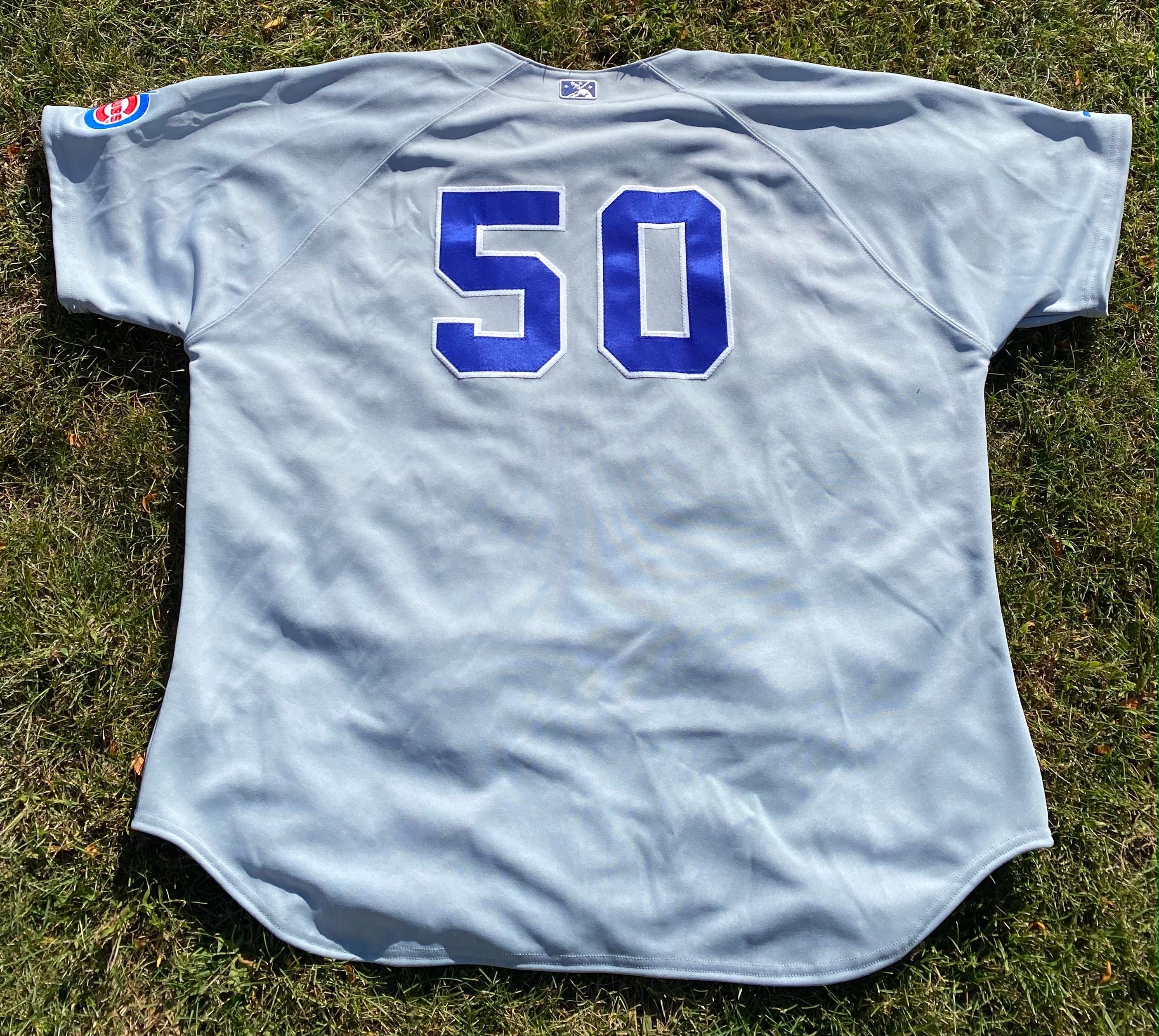 Iowa Cubs Game Worn Gray Jersey 50 Iowa Cubs Official Store