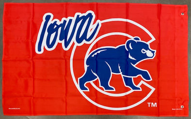 Iowa Cubs Double Sided Flag, Red