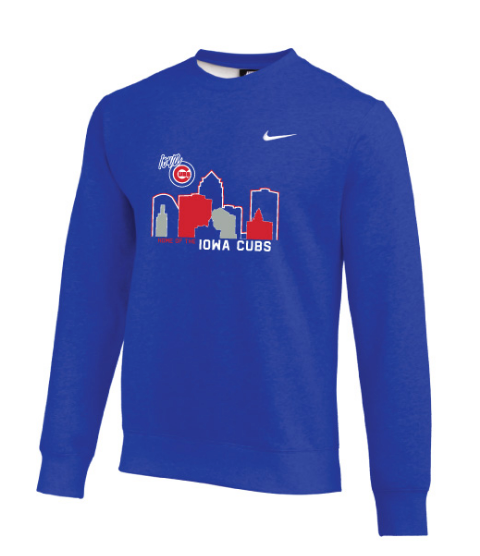 Men's Nike Iowa Cubs Skyline Crewneck Sweatshirt