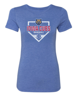 Women's Iowa Cubs Team Plate Tee