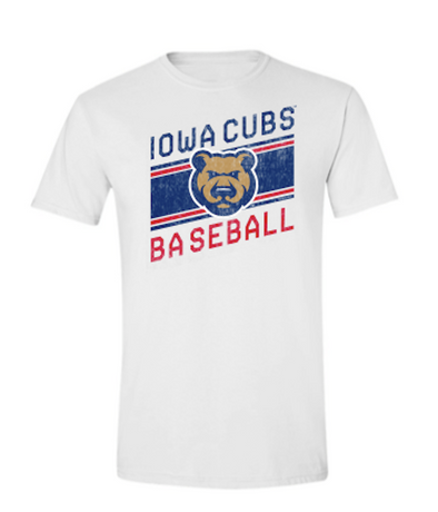 Men's Iowa Cubs Victory Stripe Tee, White