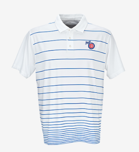 Men's Iowa Cubs Vansport Gradual Stripe Polo, White