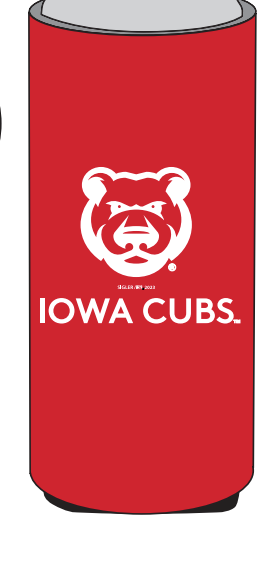 Iowa Cubs Tall Boy Coozie, Red