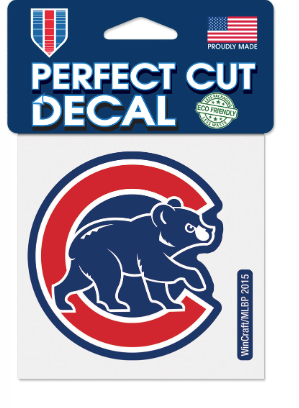 Chicago Cubs Walking Bear Decal