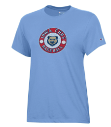 Women's Iowa Cubs Crew Light Blue Tee