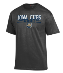 Men's Iowa Cubs Champion Cotton Charcoal Tee