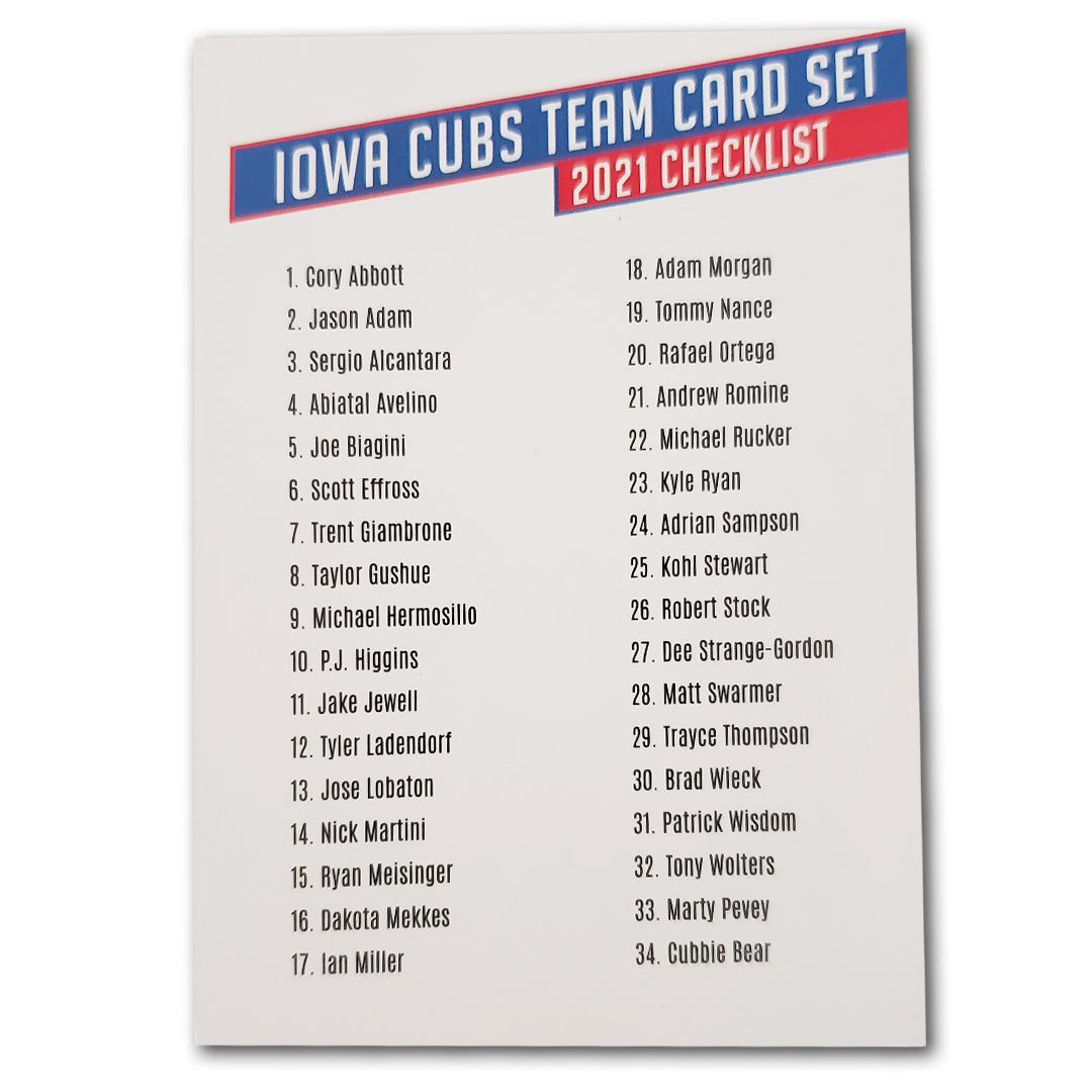2021 Iowa Cubs Team Card Set – Iowa Cubs Official Store 2021-iowa-cubs-team-card-set-iowa-cubs-official-store