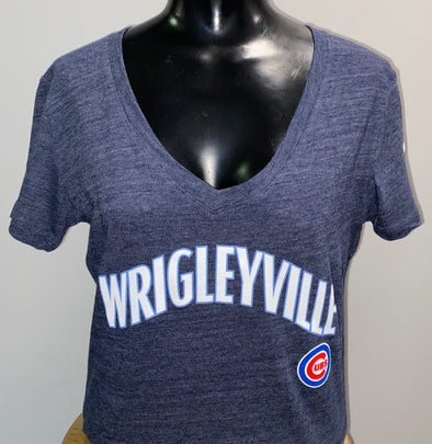Women's Chicago Cubs Wrigleyville V-Neck Tee