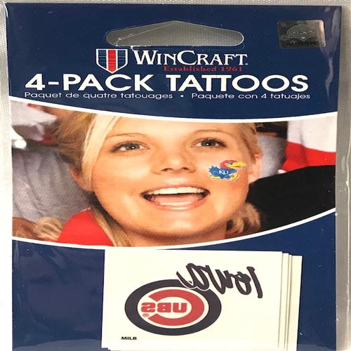 Iowa Cubs 4-Pack Tattoos