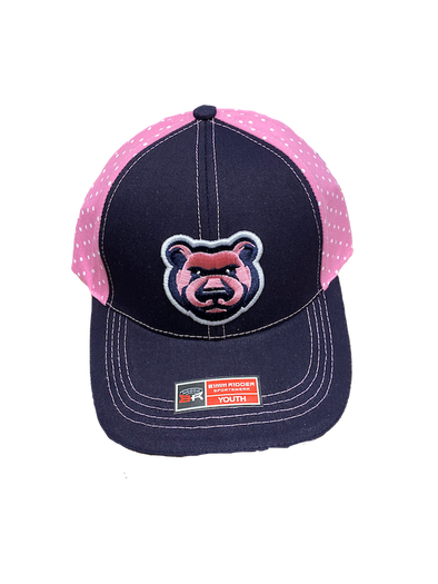 Youth Iowa Cubs Dots Adjustable Cap, Pink/Navy