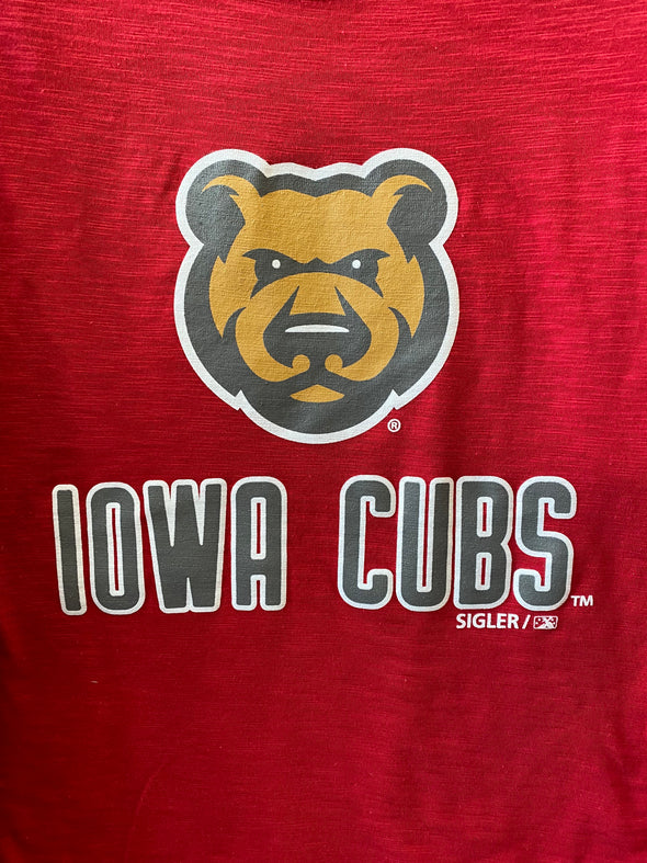 Women's Iowa Cubs Preppy Patch LS Tee, Red