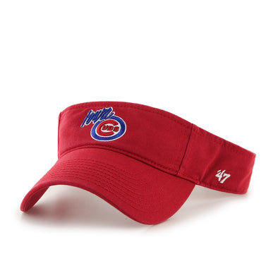 Adult Iowa Cubs Clean Up Visor, Red