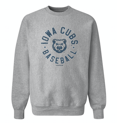 Men's Iowa Cubs Pro-Weave Crewneck, Gray