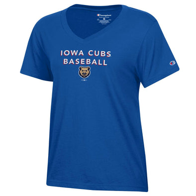Chicago Cubs Womens Light Blue Block Short Sleeve T-Shirt