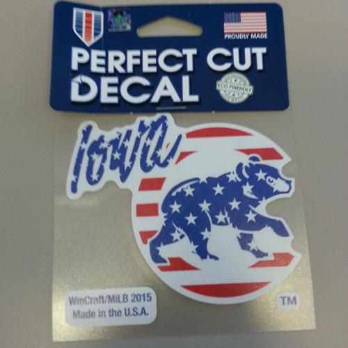 Iowa Cubs Stars and Stripes Decal